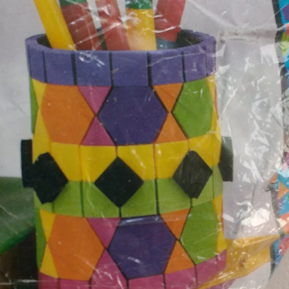 DIY Craft: Tessel Tiles craft make 1 pencil can. 200 pieces New